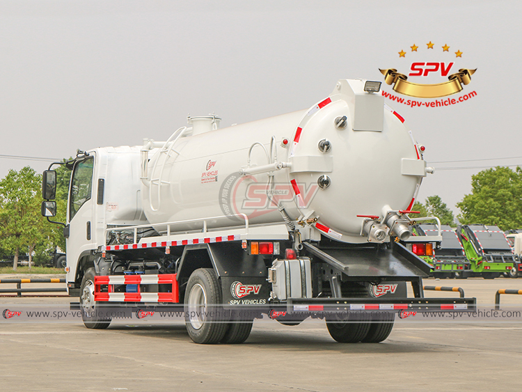 6,000 Litres Sewer Disposal Truck - Rear Left Side